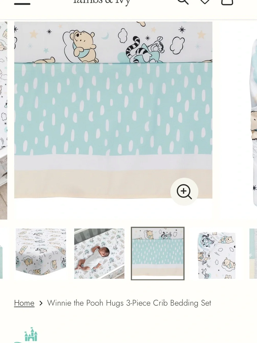 Lamb and ivy 3 piece crib set